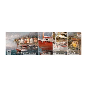 Muestra De Fotomural Standard Eco - Un refugio romántico - Arquitectura, Ciudad portuaria, Velero - 100x30 cm