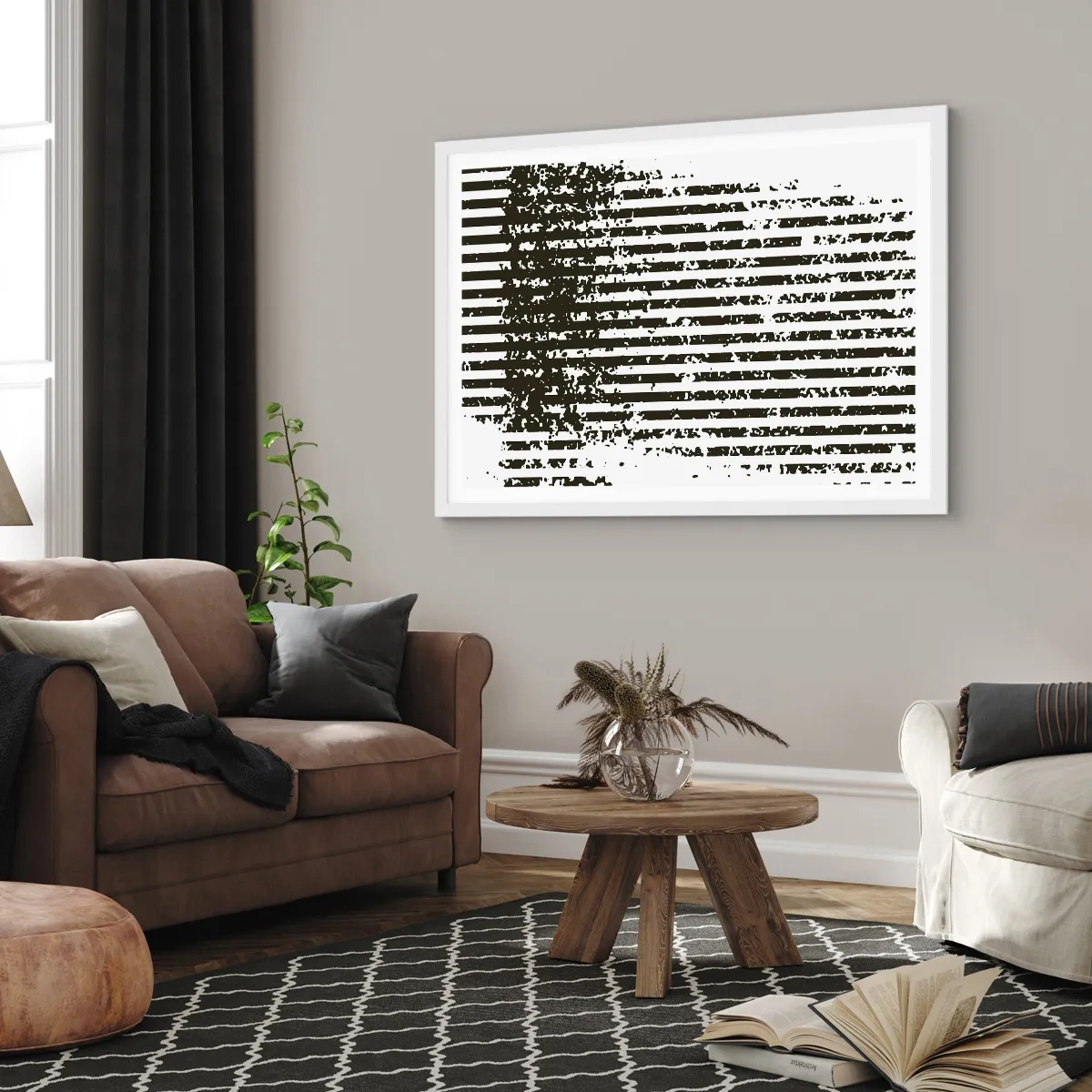 Póster en marco blanco - Ritmo y ruido - 91x61 cm