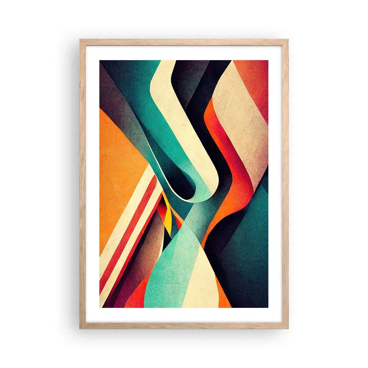 Póster en marco roble claro - Composición intensa - 50x70 cm