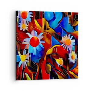 Cuadro sobre lienzo - Impresión de Imagen - Colores de la vida - 70x70 cm