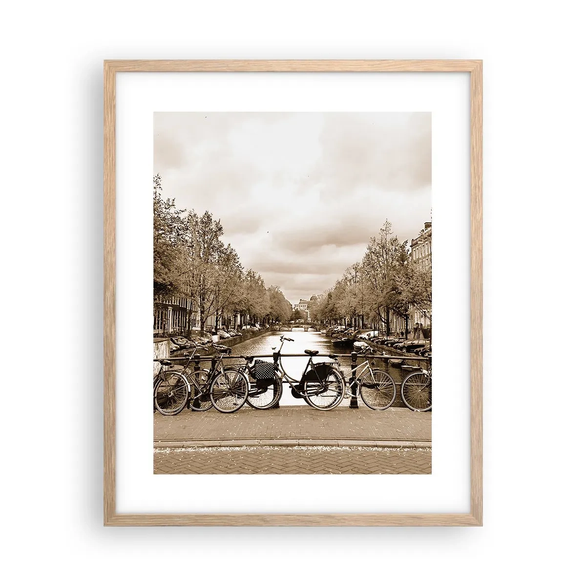 Póster en marco roble claro - Holanda solo hay una - 40x50 cm
