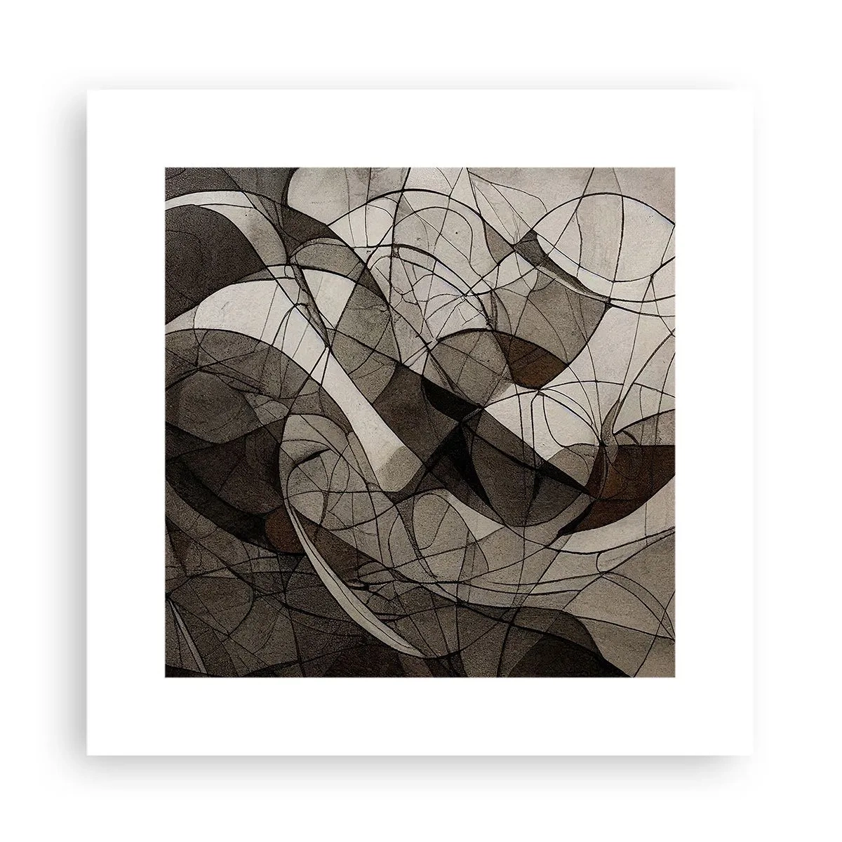 Póster - Circulación en colores tierra - 30x30 cm