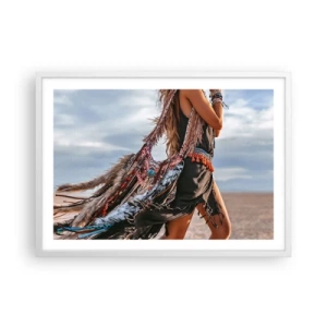 Póster en marco blanco - La chamana - 70x50 cm