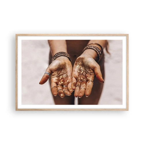 Póster en marco roble claro - Un regalo para ti - 91x61 cm