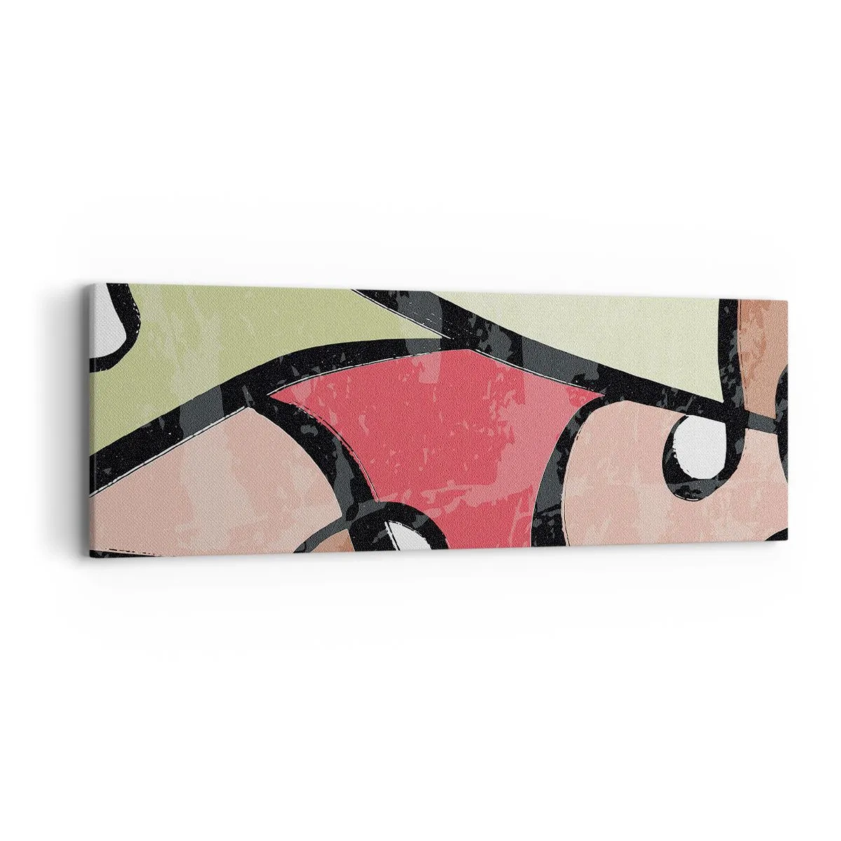 Cuadro sobre lienzo - Impresión de Imagen - Piruetas entre colores - 90x30 cm