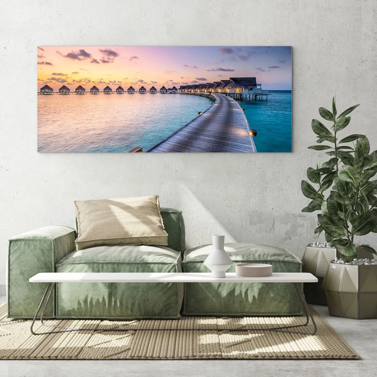 Cuadro sobre vidrio - Impresiones sobre Vidrio - Vacaciones - volver al origen - 100x40 cm
