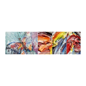 Muestra De Fotomural Standard Eco - Pintado por la naturaleza - Abstracción, Mariposa, Pedazo - 100x30 cm