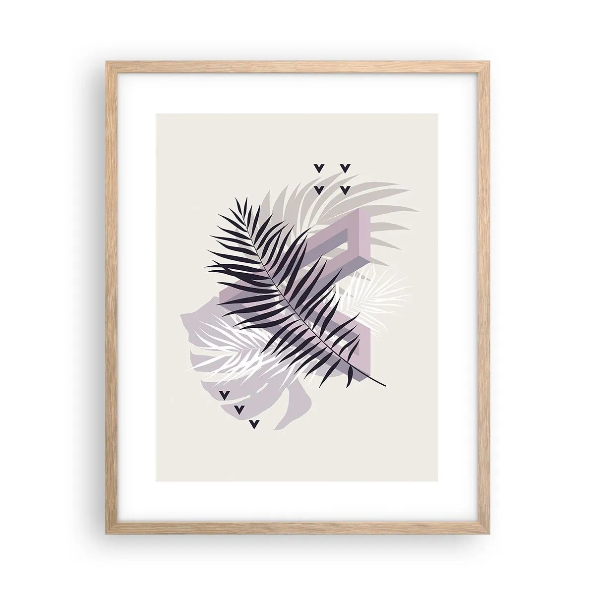 Póster en marco roble claro - La sombra de una sombra - 40x50 cm