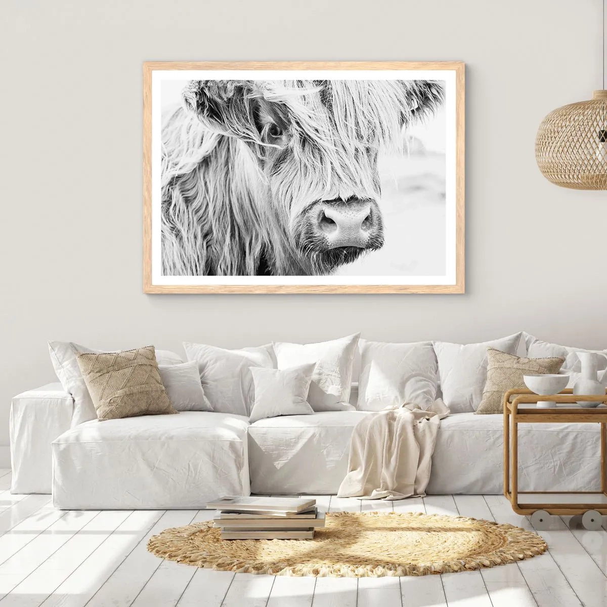 Póster en marco roble claro - La naturaleza escocesa - 100x70 cm