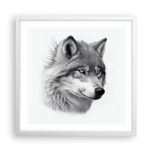 Póster en marco blanco - Alfa - sin duda - 50x50 cm