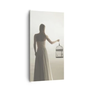 Cuadro sobre lienzo - Impresión de Imagen - Sé libre - 65x120 cm