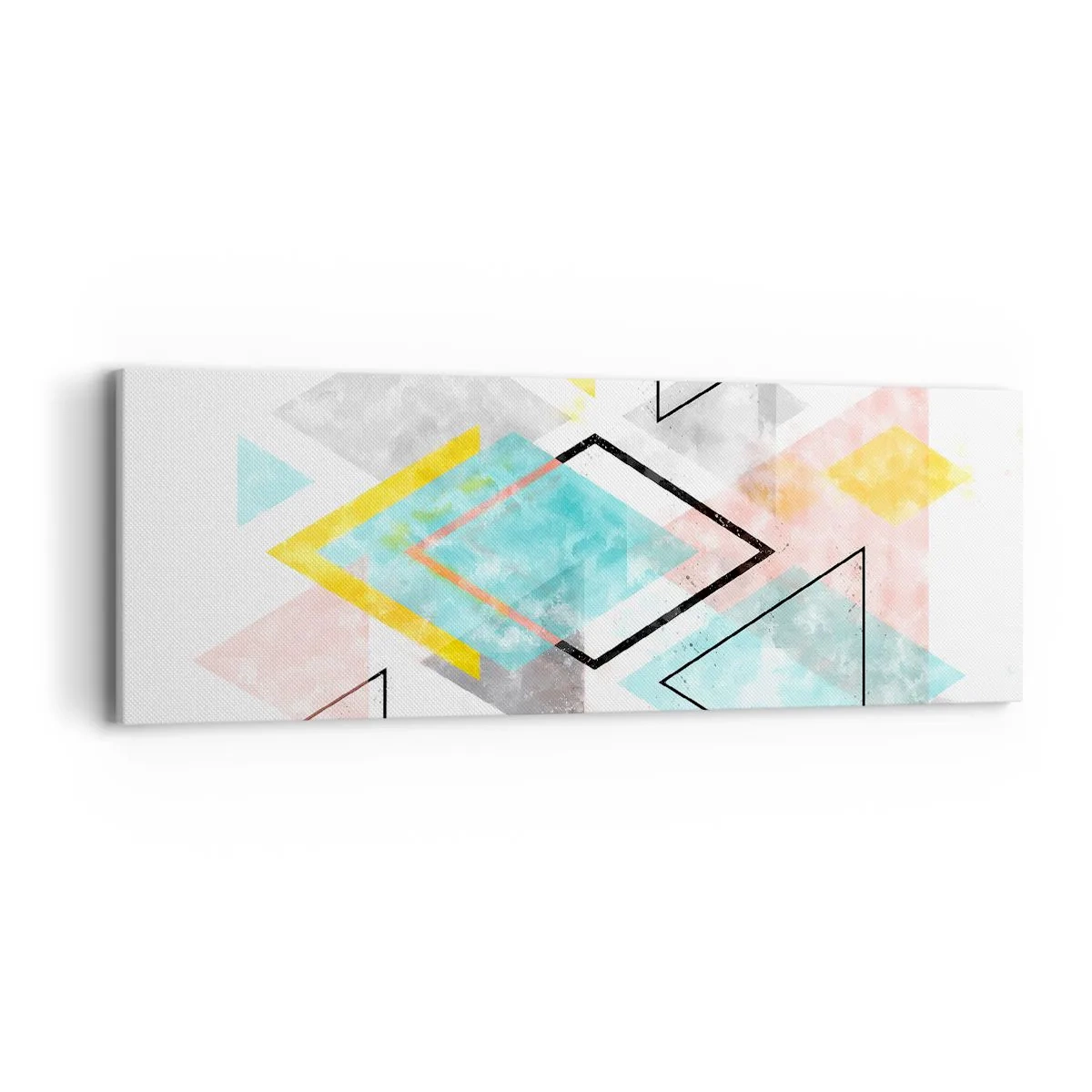 Cuadro sobre lienzo - Impresión de Imagen - Un juego geométrico - 90x30 cm