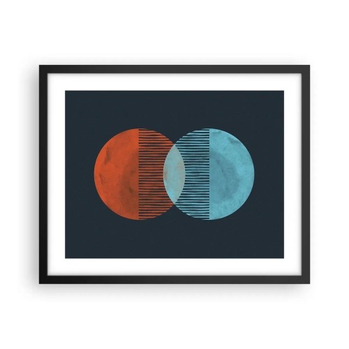 Póster en marco negro - Fantasía astronómica - 50x40 cm