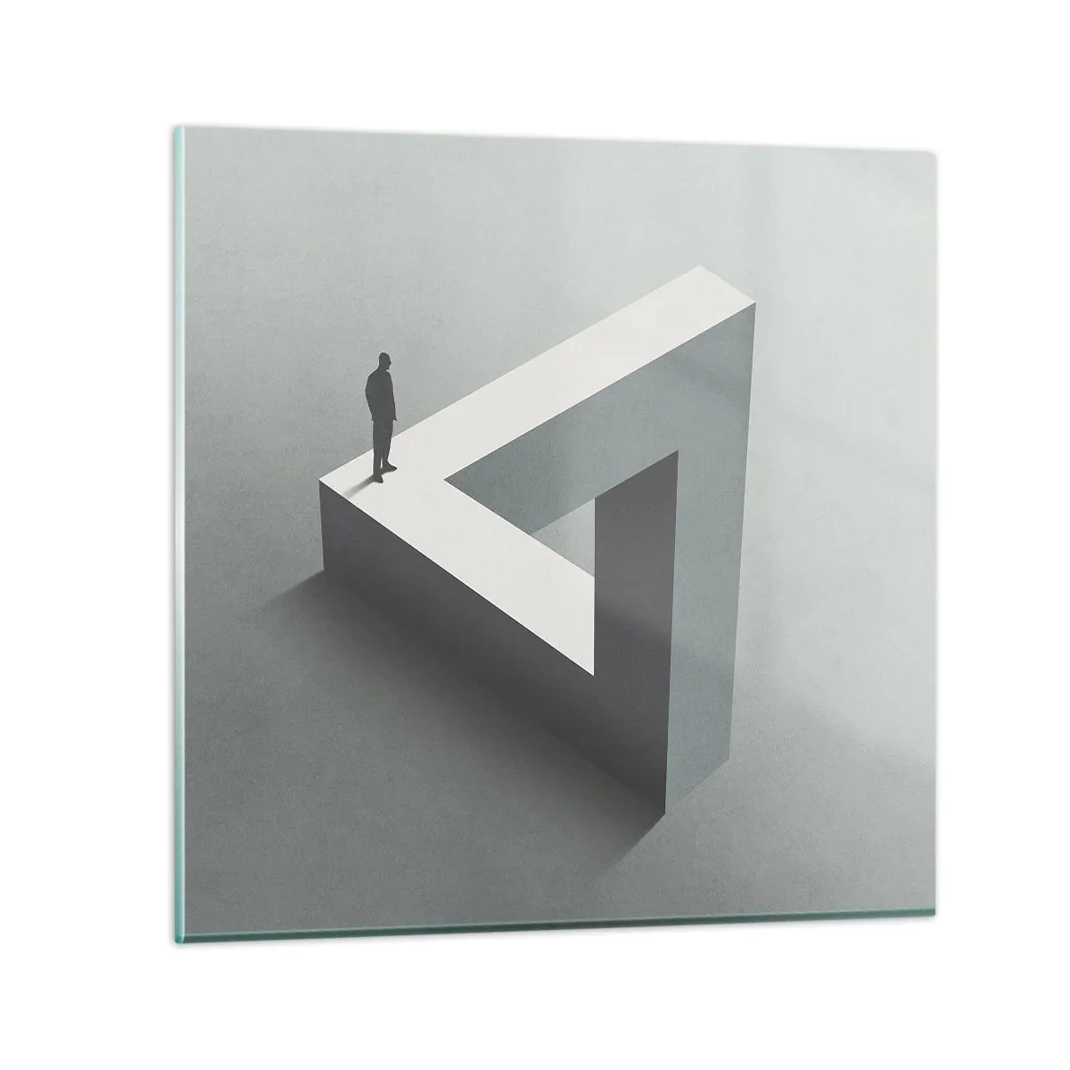 Cuadro sobre vidrio - Impresiones sobre Vidrio - Y, sin embargo, es posible - 70x70 cm