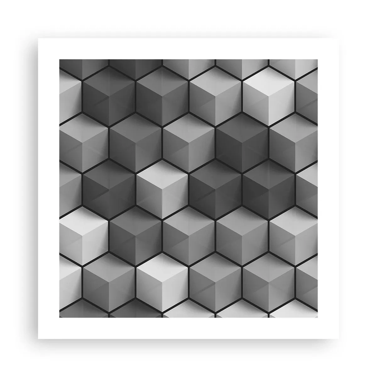 Póster - Rompecabezas cubista - 50x50 cm