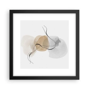 Póster en marco negro - Pompas de aire - 30x30 cm