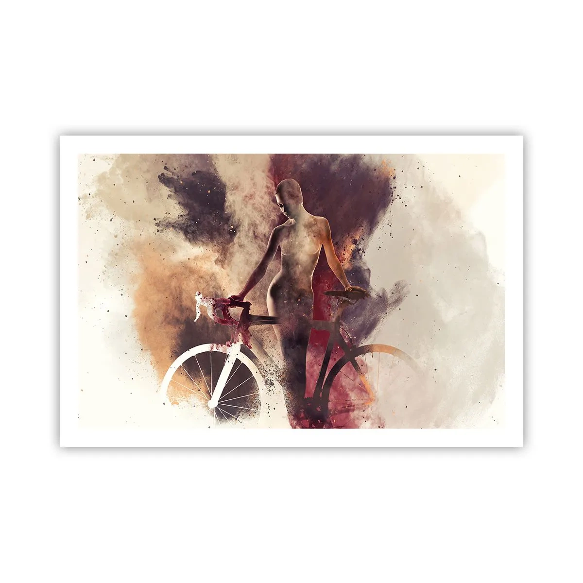 Póster - En las formas de mármol un alma ciclista - 91x61 cm