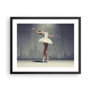 Póster en marco negro - Ligero como un pájaro - 50x40 cm