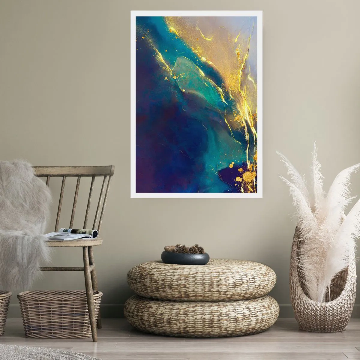 Póster - Inundación dorada - 40x50 cm