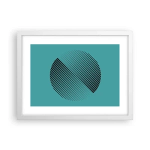 Póster en marco blanco - El círculo: una variación geométrica - 40x30 cm