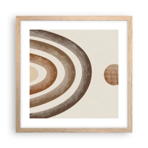 Póster en marco roble claro - En otro mundo - 40x40 cm