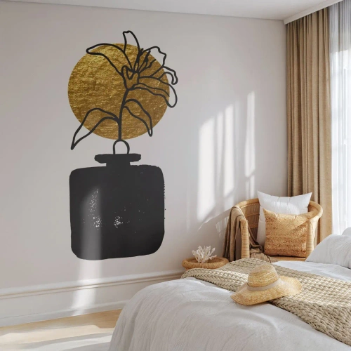 Fotomural Autadhesivo Deluxe Sticker - Belleza en equilibrio - Florero, flores, Minimalismo - 100x70 cm