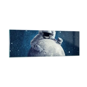 Cuadro sobre vidrio - Impresiones sobre Vidrio - Bromista espacial - 90x30 cm