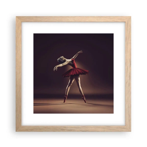 Póster en marco roble claro - Primera bailarina - 30x30 cm