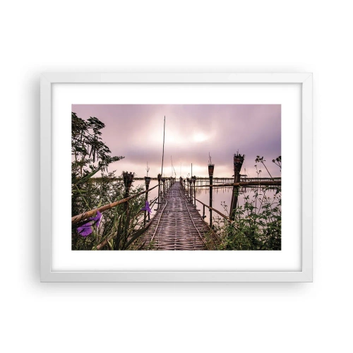 Póster en marco blanco - La tranquilidad de Asia - 40x30 cm