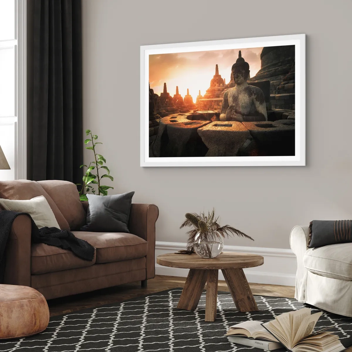 Póster en marco blanco - Tiempo de gran sabiduría - 70x50 cm