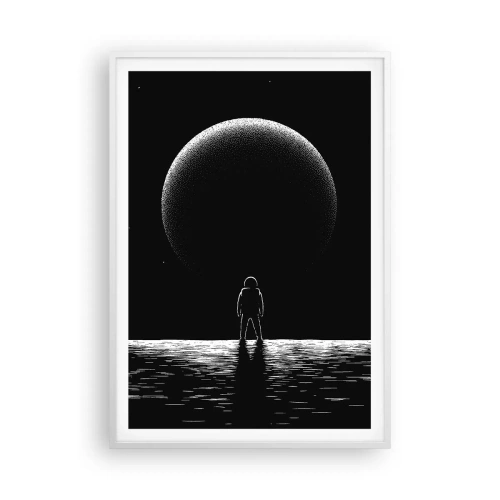 Póster en marco blanco - Cara a cara - 70x100 cm