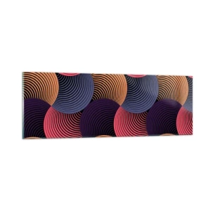 Cuadro sobre vidrio - Impresiones sobre Vidrio - En un ritmo circular - 90x30 cm