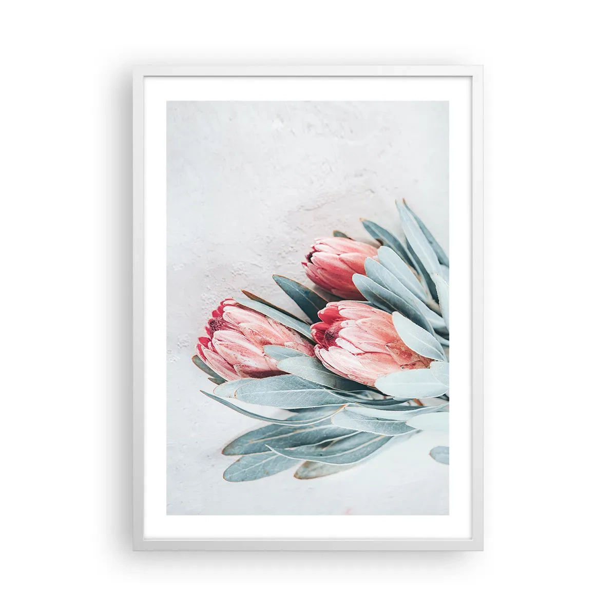 Póster en marco blanco - Avergonzada de su propia belleza - 50x70 cm