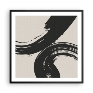 Póster en marco negro - Barrido y circular - 60x60 cm