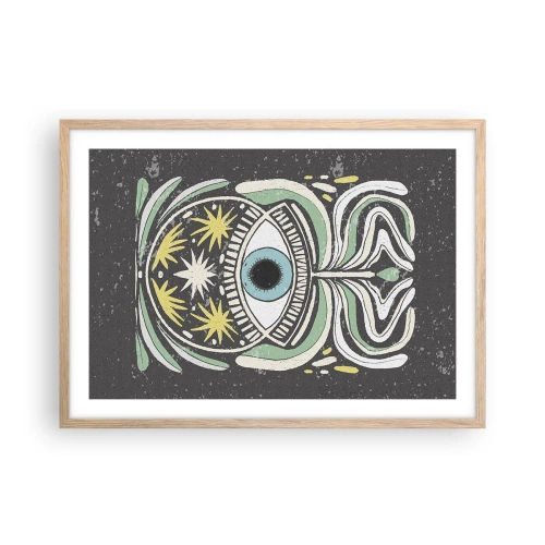 Póster en marco roble claro - Rituales tribales - 70x50 cm