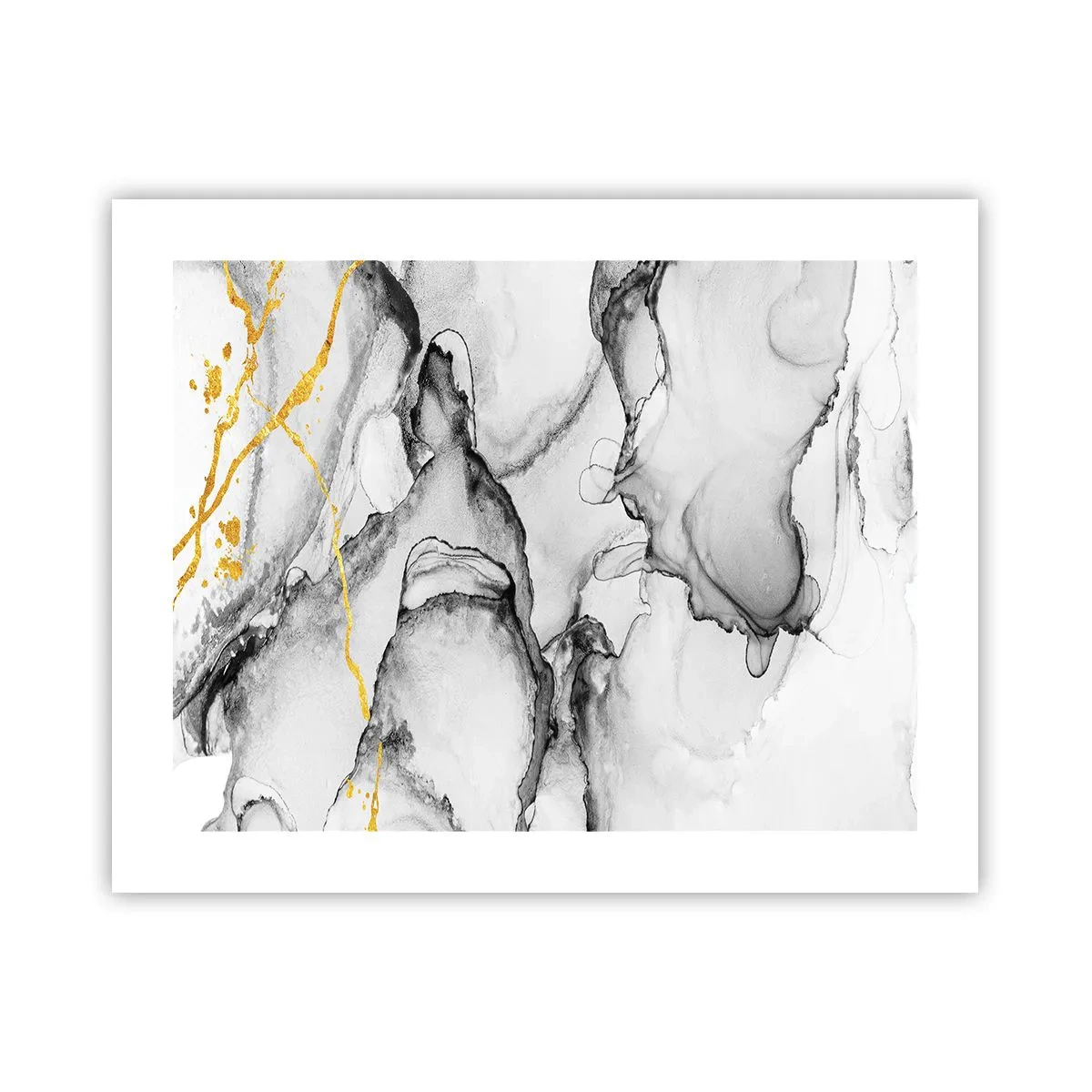 Póster - Composición con motivo de oro - 50x40 cm
