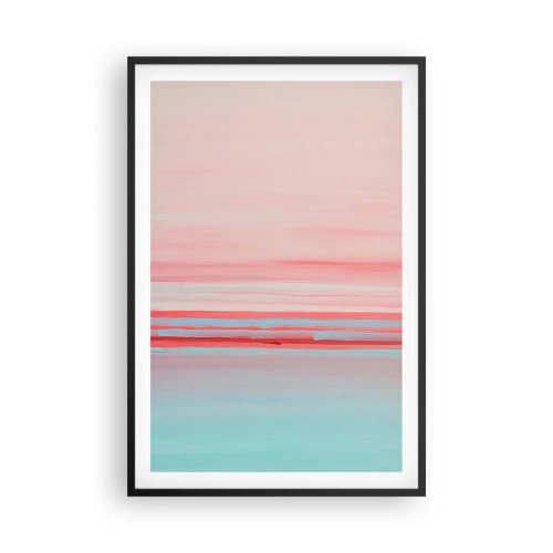 Póster en marco negro - Abstracción al amanecer - 61x91 cm