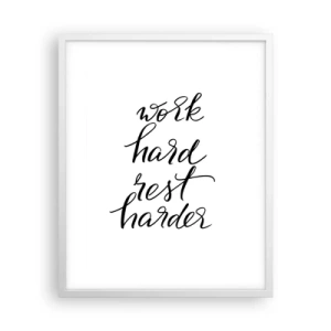 Póster en marco blanco - Balance de vida - 40x50 cm