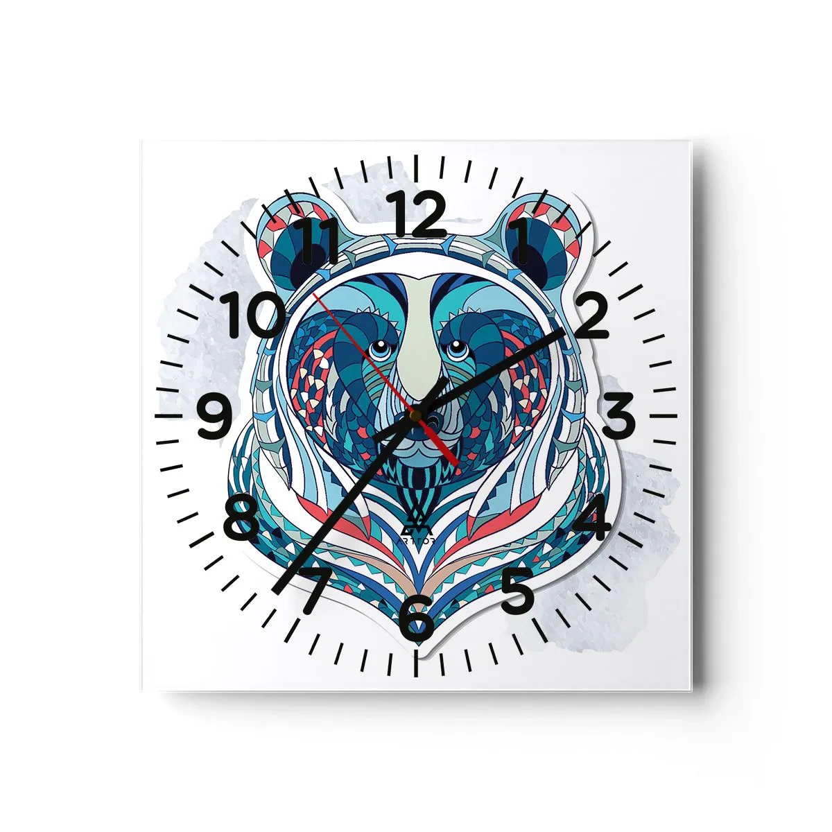 Reloj de pared - Reloj de vidrio - ¡Viva Groenlandia! - 40x40 cm