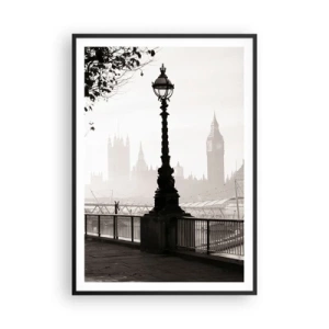 Póster en marco negro - La mañana de Londres - 70x100 cm
