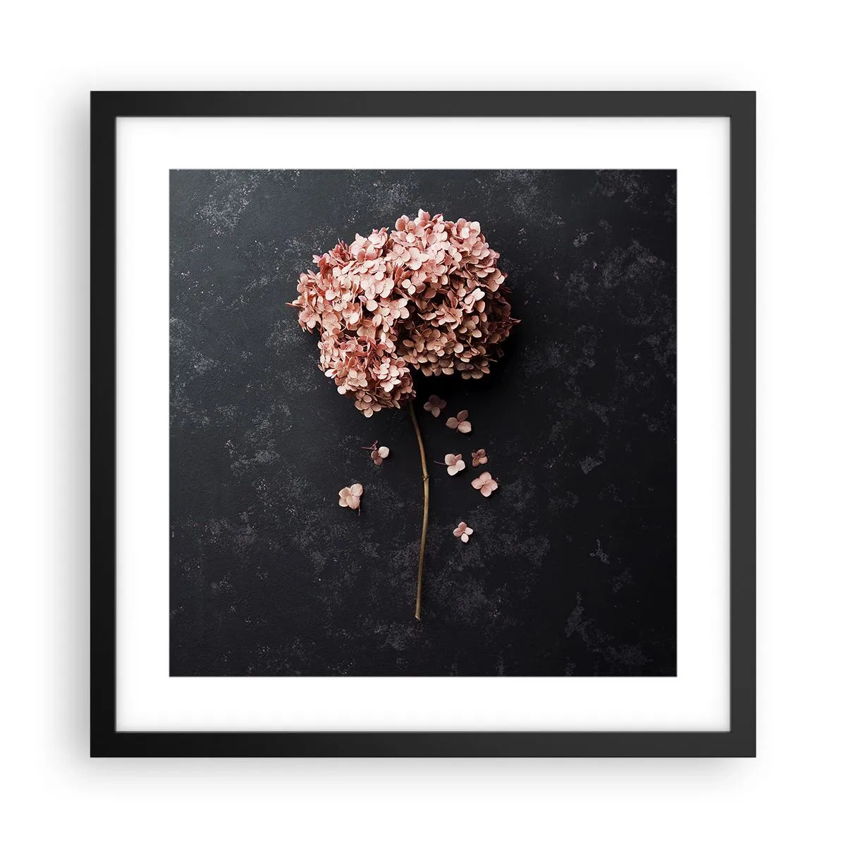 Póster en marco negro - Un signo verdaderamente romántico - 40x40 cm