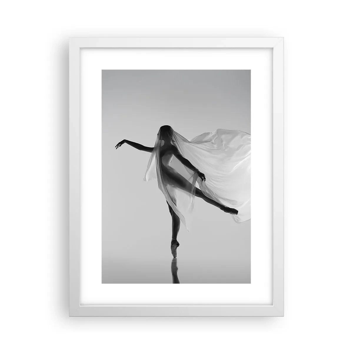 Póster en marco blanco - Ligereza y gracia - 30x40 cm