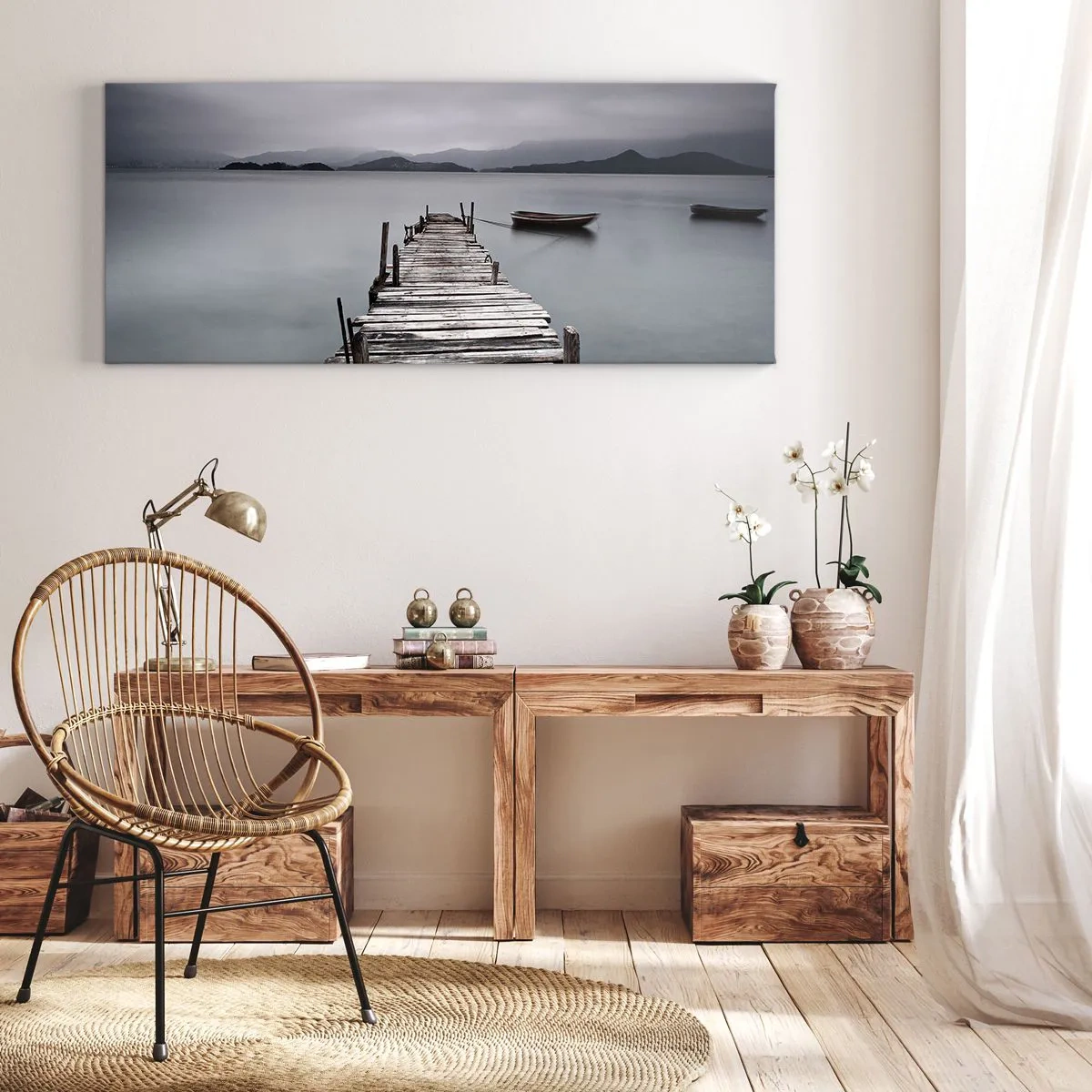 Cuadro sobre lienzo - Impresión de Imagen - Mañana partimos - 100x40 cm