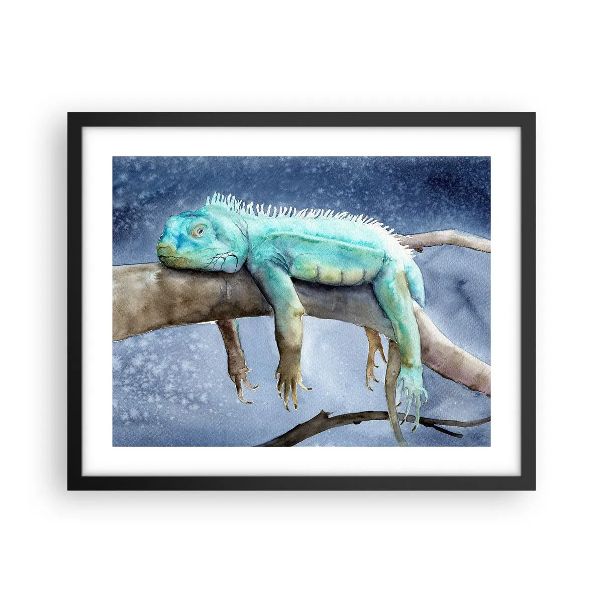 Póster en marco negro - Me siento bien, ¿y tú? - 50x40 cm