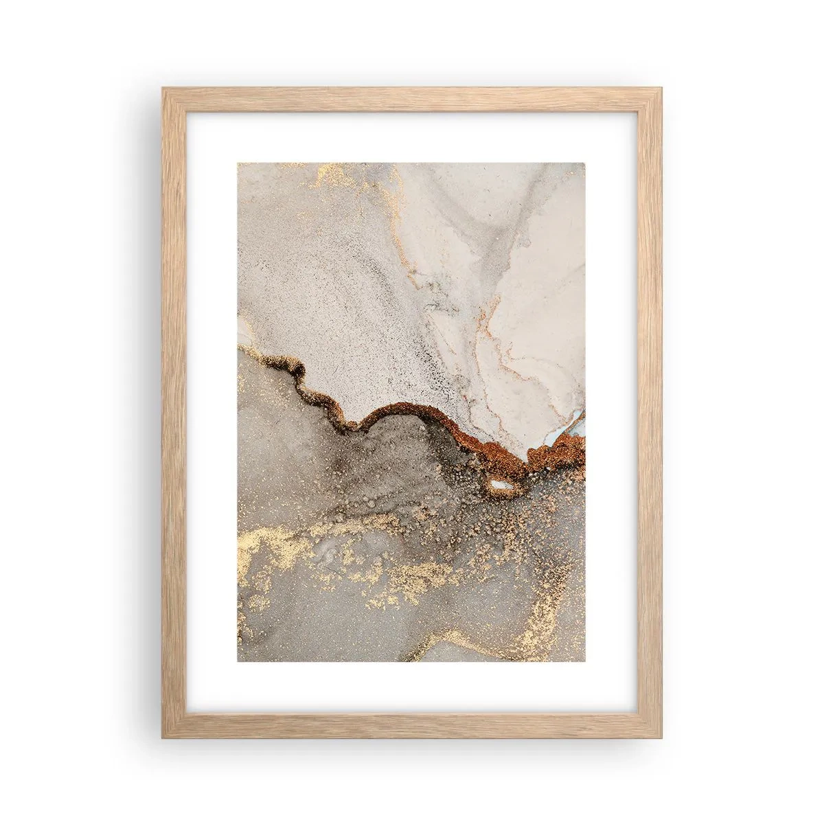 Póster en marco roble claro - En la frontera de los colores - 30x40 cm