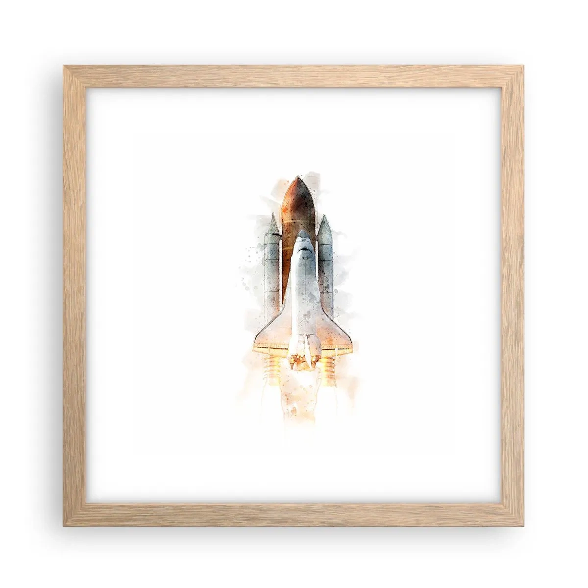 Póster en marco roble claro - El comienzo de la exploración - 30x30 cm