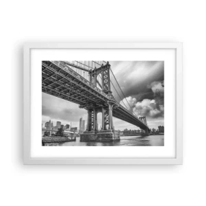 Póster en marco blanco - Al corazón de la ciudad - 40x30 cm