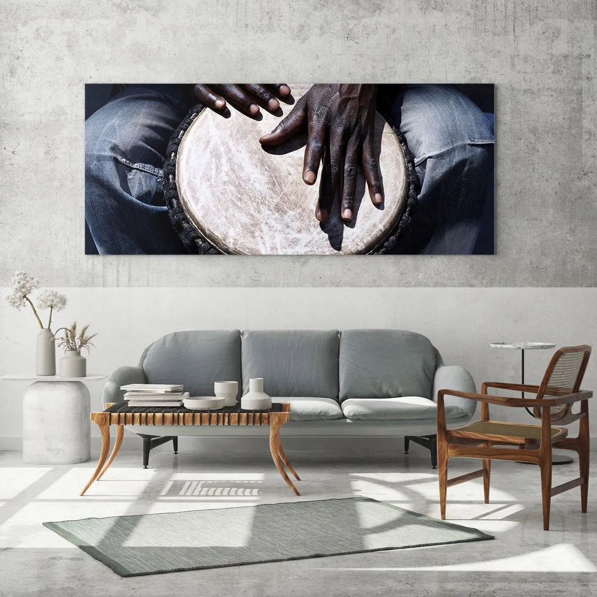 Cuadro sobre vidrio - Impresiones sobre Vidrio - Vive a tu ritmo - 100x40 cm
