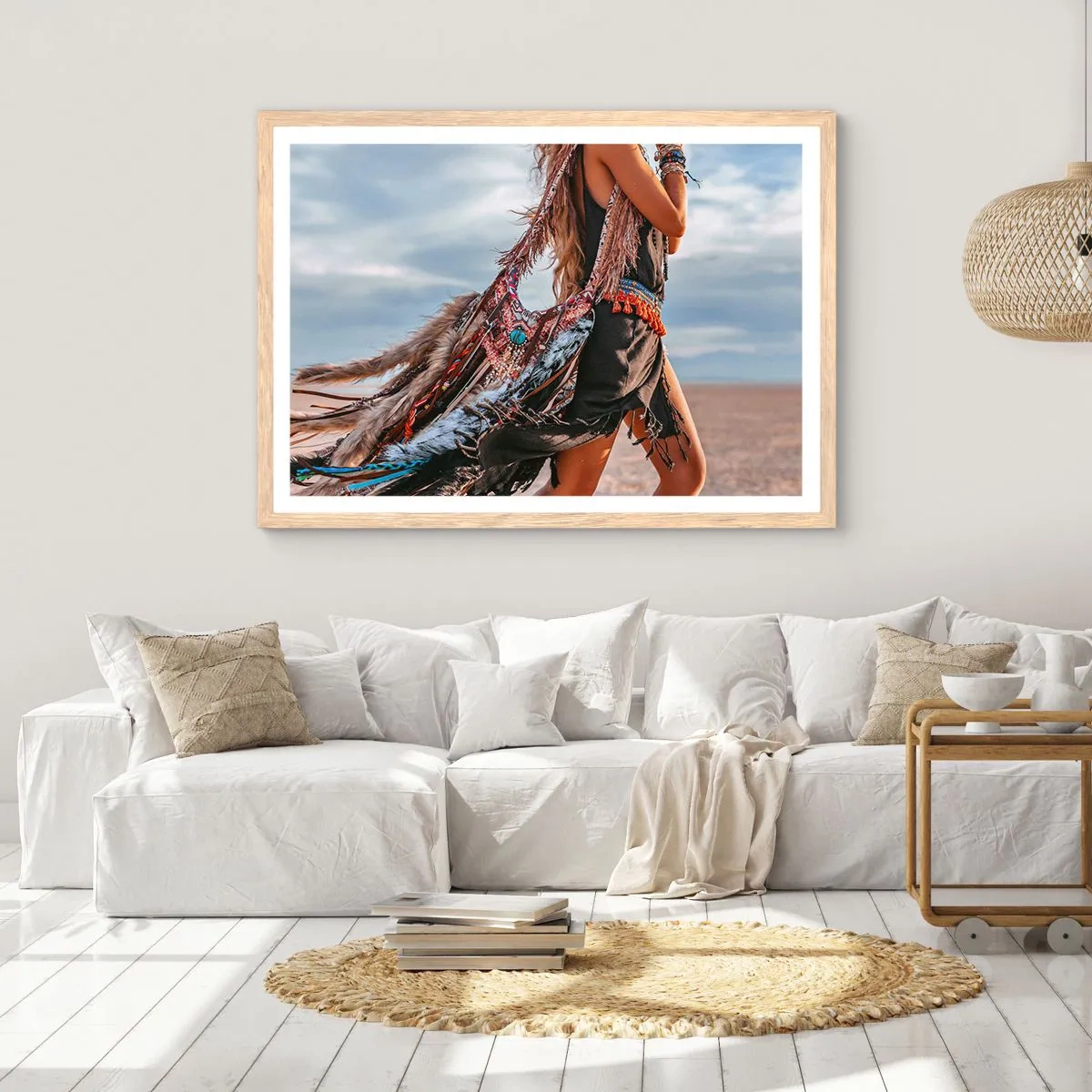 Póster en marco roble claro - La chamana - 50x40 cm