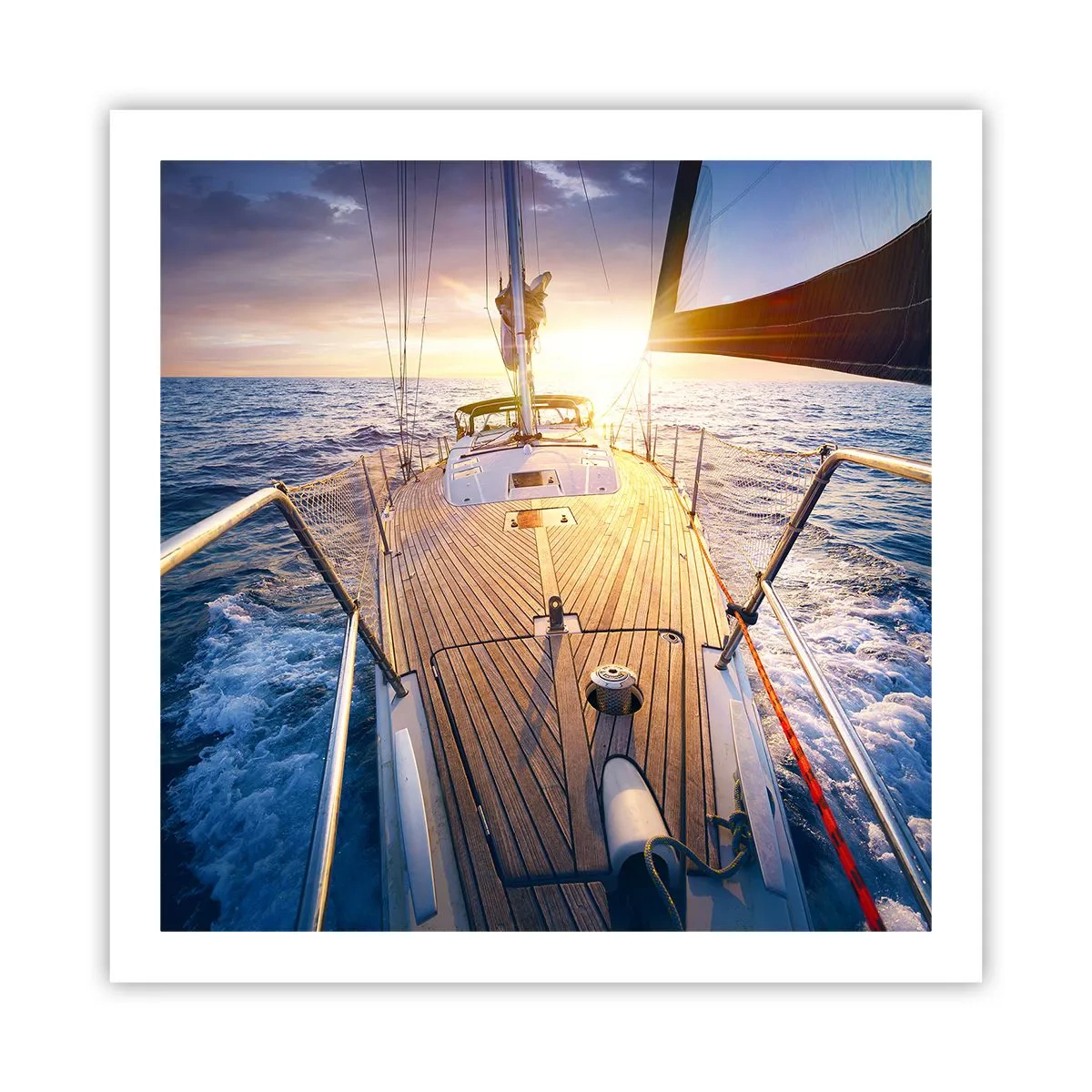 Póster - Corriendo sobre las olas - 60x60 cm